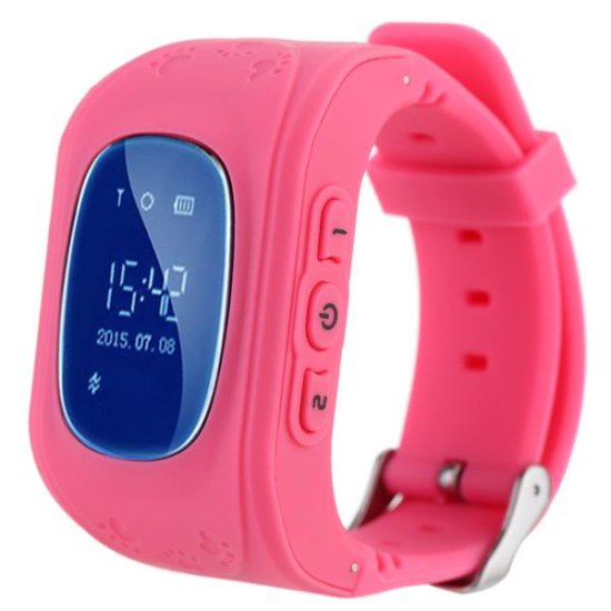 Kid Safe GPS Watch Wristwatch SOS Call Location Finder -Pink - Click Image to Close